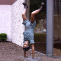 Beautiful Classic life size boy bronze garden statue children sculpture